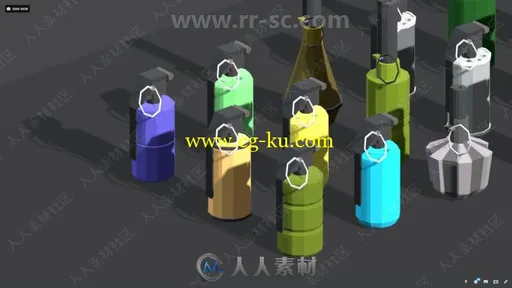 完美多边形风格低手榴弹3D武器道具Unity游戏素材资源的图片2