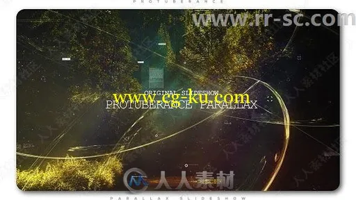 金色线条视差创意设计幻灯片AE模板的图片3