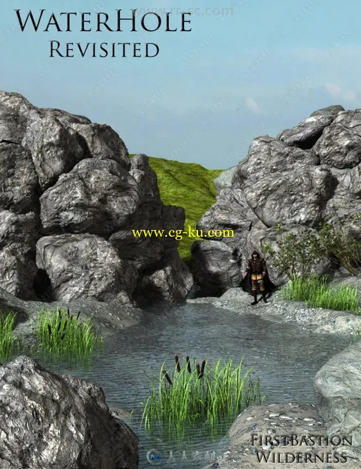 清澈崎岖山水自然景观3D模型合集的图片1