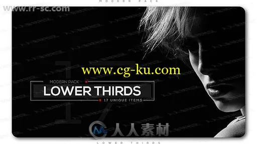 多组时尚深邃黑底干净设计标题动画AE模版的图片2