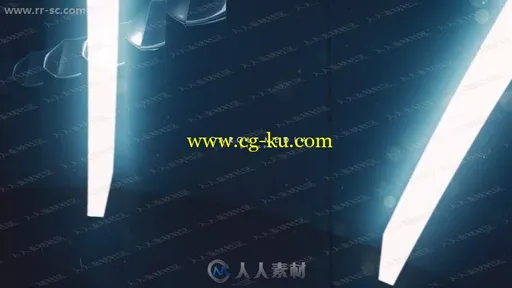 华丽唯美银色光柱反射人物介绍颁奖典礼AE模版的图片1