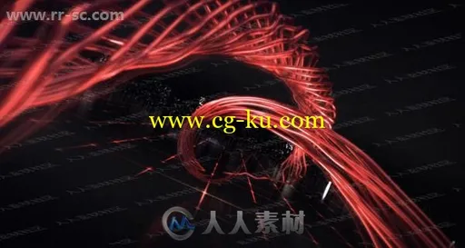 城市夜景多种颜色数字丝带logo动画演绎AE模板的图片3