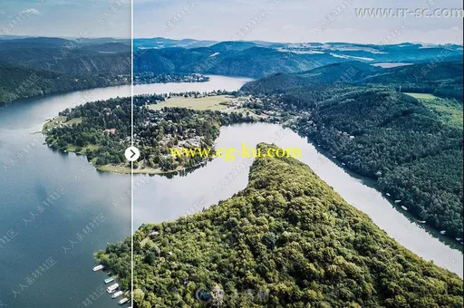 航空摄影风景调色预设Lightroom模板的图片3