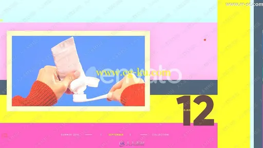 时尚色彩鲜艳几何撞色幻灯片AE模板的图片2