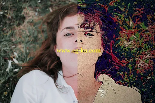 卡通色彩人像对比风格艺术特效PS动作的图片1