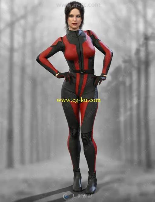 多种颜色女性紧身套装3D模型合集的图片1