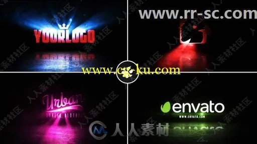 光束闪烁特效Logo演绎动画AE模板的图片1
