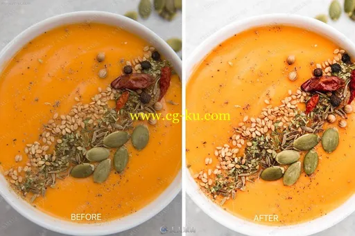 食物主题后期增强暖黄色效果Lightroom预设的图片2
