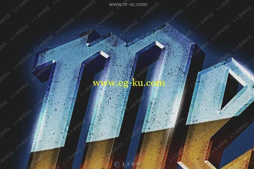 80年代色彩不一金属风格字体特效psd字模的图片2