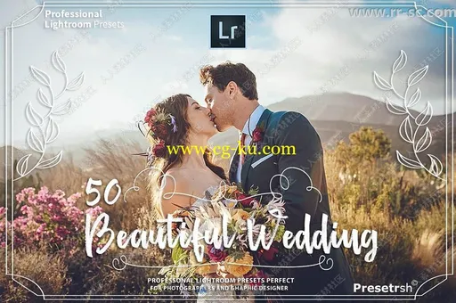 50组浪漫婚纱照调色预设Lightroom模板的图片3