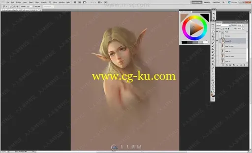 女性精灵角色绘画设计实例训练视频教程的图片3