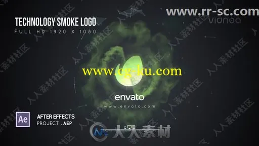 烟雾粒子特效Logo演绎动画AE模板的图片1