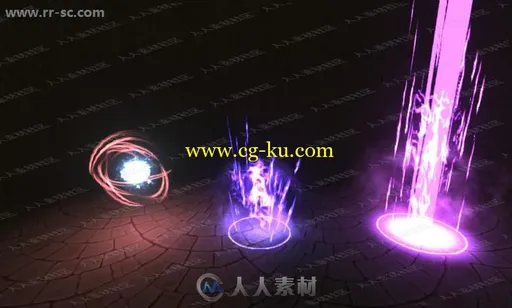 30组各种颜色打斗火焰冲击波粒子系统Unity游戏素材资源的图片2