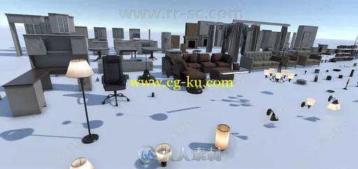 高质量室内家具装饰道具3D模型Unity游戏素材资源的图片7