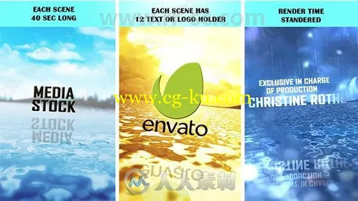 3组场景由远到近动感视差标题动画AE模板合集的图片1