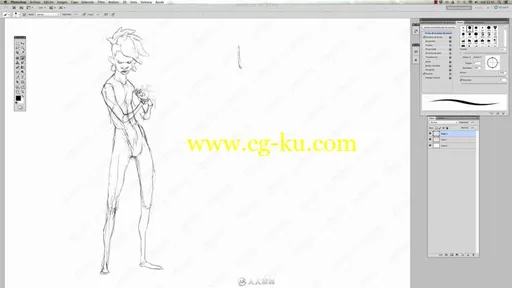 超牛国外大神角色线稿上色数字绘画实例训练视频教程的图片1