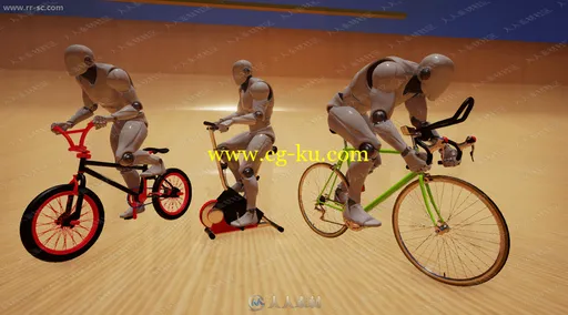三组自行车轨道坡道移动控速蓝图UE4游戏素材资源的图片1