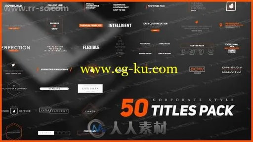 50组时尚实用优雅企业标题动画AE模板的图片1