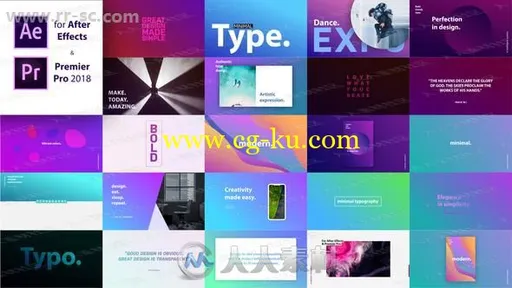 30组现代时尚创意实用响应标题动画AE模板的图片1