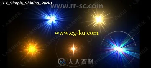 5组简单耀眼闪光粒子Unity游戏素材资源的图片2
