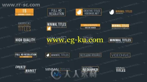 20组小巧精炼简洁标题动画AE模板的图片1