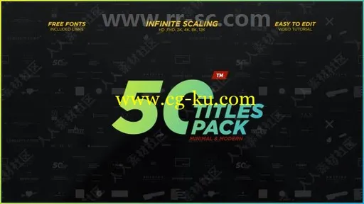 50组现代创意迷你标题动画AE模板合集的图片1