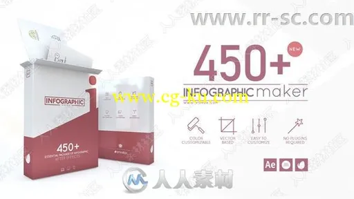 450 多个独特实用商务图形元素动画AE模板的图片1