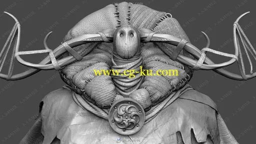 Zbrush游戏影视角色衣服雕刻制作工作流程视频教程的图片2