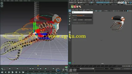 Mosketch软件新增的流媒体服务器脚本实现了Mosketch到Maya的实时连接的图片1