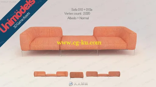 18组不同设计扶手椅及12个靠枕工具UE4游戏素材资源的图片2