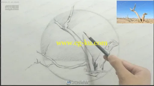 素描风景潭州素描教程基础到进阶视频教程第二季的图片2
