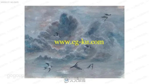 鹿溟山幻想类古风绘画手绘视频教程的图片3