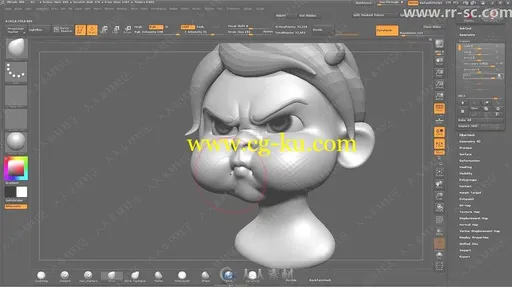 ZBrush雕刻卡通人物角色模型及角色表情教程的图片2