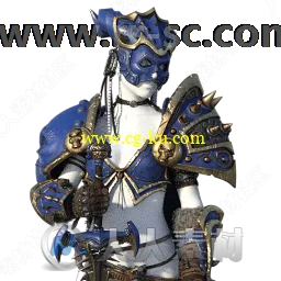 女性性感霸气的骑士护甲3D模型游戏素材合集的图片3