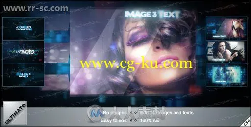 数码三维科技感切换展示相册动画AE模版的图片1