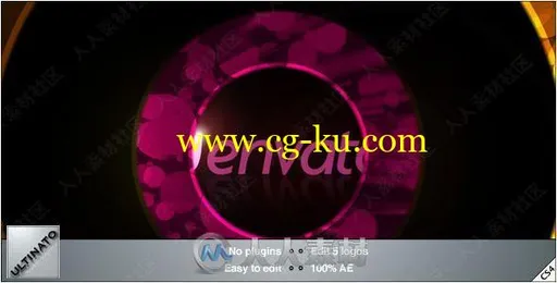 多组不同颜色光圈放大特效LOGO动画演绎AE模板合集的图片1