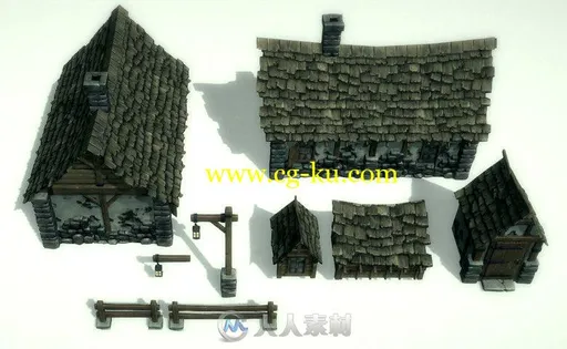 漂亮梦幻神秘俯视视角完整环境模型Unity游戏素材资源的图片1