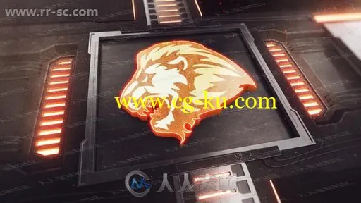 金属机械门开关迸发粒子标志转场过渡AE模版的图片1