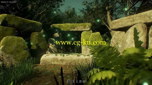 魔幻森林树木灌木丛植物地面整体环境UE4游戏素材资源的图片2