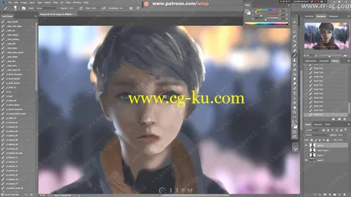 国人画师鬼刀WLOP人物插画视频教程的图片3