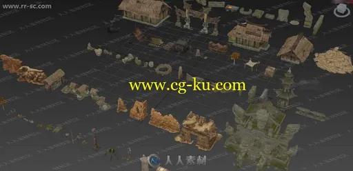 镇魔曲特效UI贴图3D场景仙侠MAX系列合集3D模型的图片1