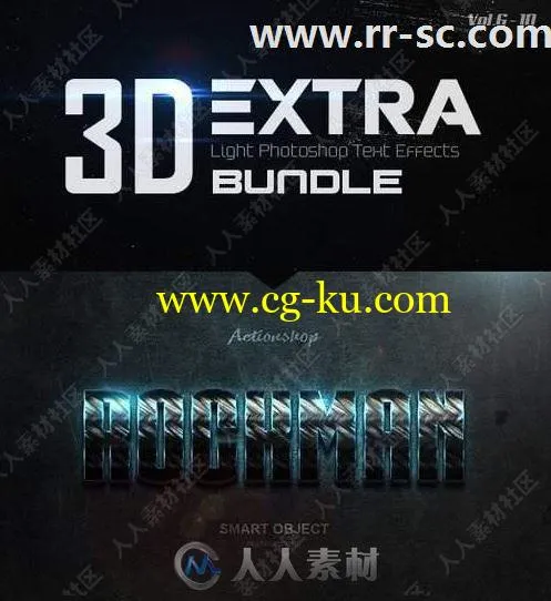 3D立体彩色金属质感艺术特效PSD字模第二季的图片2