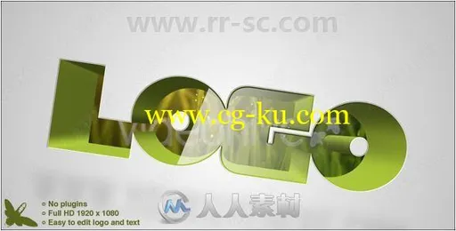 自然青翠雨水浇洒植物LOGO动画演绎AE模板合集的图片1
