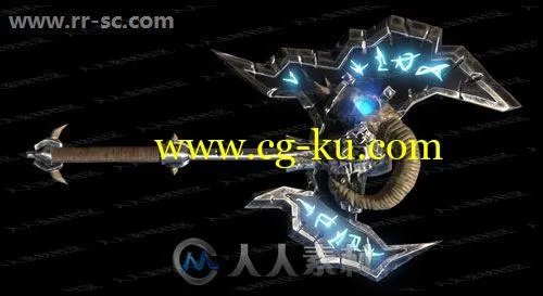 史诗级奇幻冒险游戏武器斧锤镰刀3D模型Unity游戏素材资源的图片2