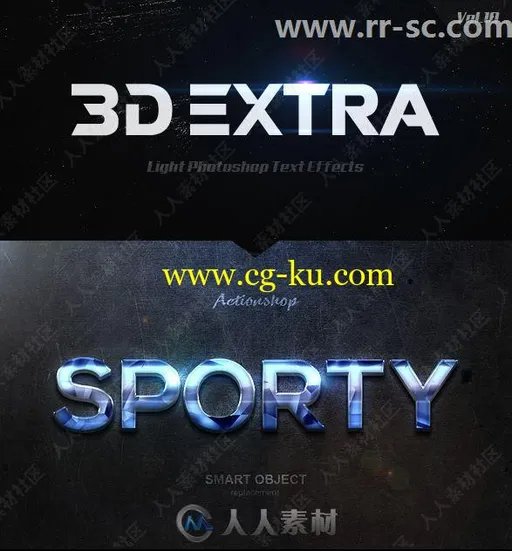 3D立体彩色金属质感艺术特效PSD字模第十季的图片1