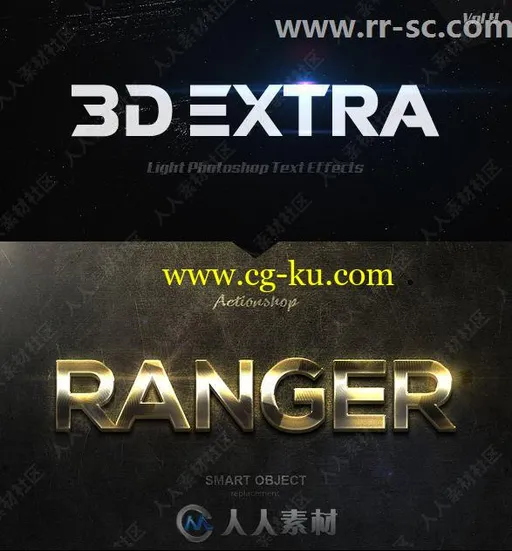 3D立体彩色金属质感艺术特效PSD字模第四季的图片1