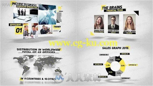 现代简洁立体效果展示幻灯片企业商务宣传AE模板的图片1