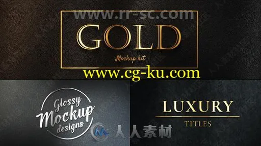 高贵优雅光泽黄金色调标题动画AE模板合集的图片1