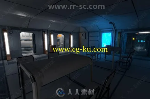 阴暗神秘科幻级建筑套件内部设计环境模型Unity游戏素材资源的图片1