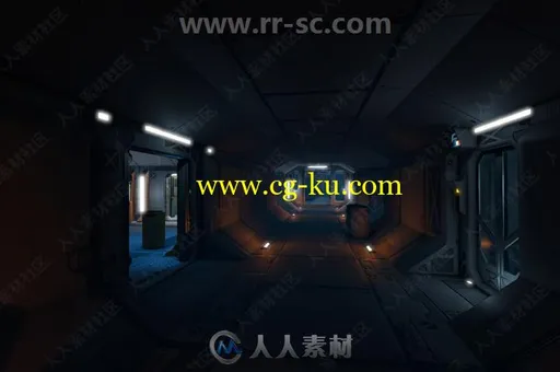 阴暗神秘科幻级建筑套件内部设计环境模型Unity游戏素材资源的图片2